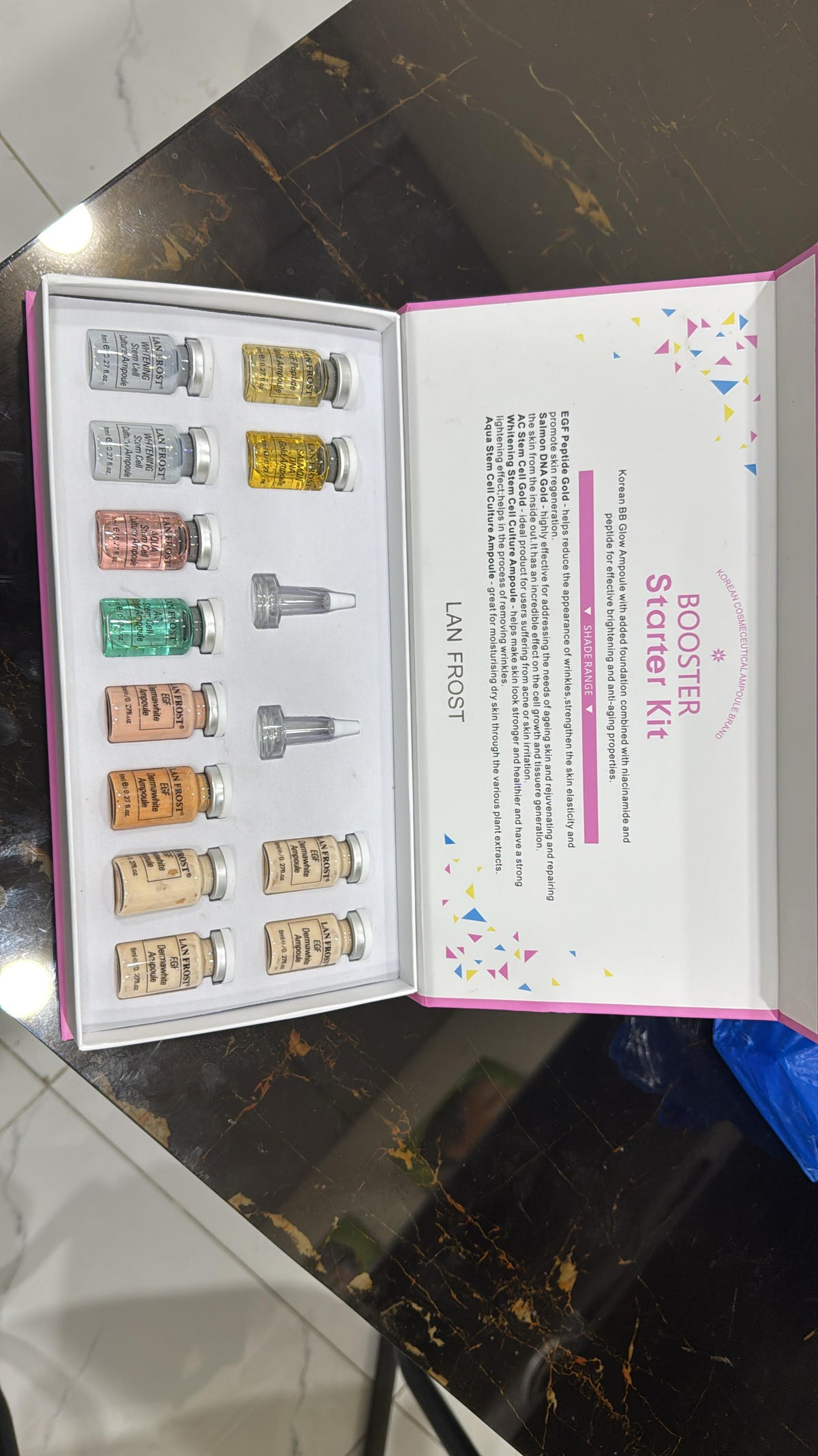 BB Glow Booster Starter Ampoule shades and serums Kit Liquid for Micro needles Treatment