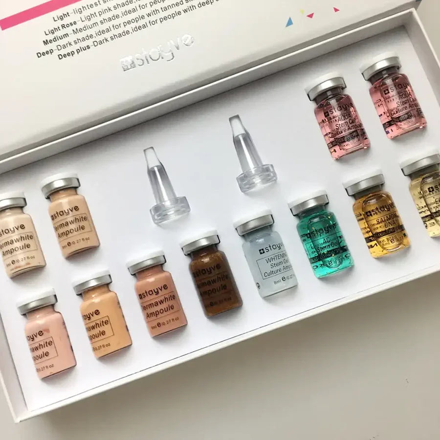 BB Glow Booster Starter Ampoule shades and serums Kit Liquid for Micro needles Treatment