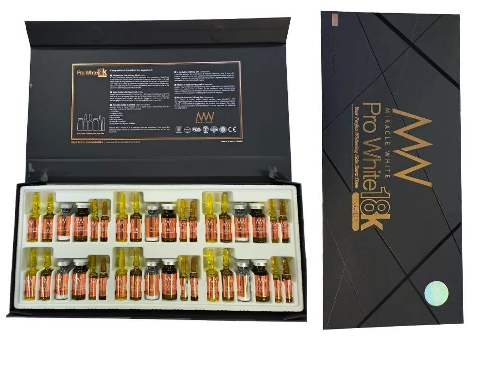 MIRACLE WHITE PRO WHITE 18K GOLD SKIN GLOW GLUTATHIONE